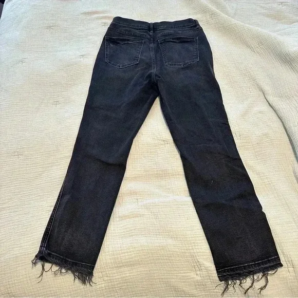 GAP Vintage Slim High Rise Jeans Unfinished Hem Black 30/10 EUC​ - Picture 11 of 16